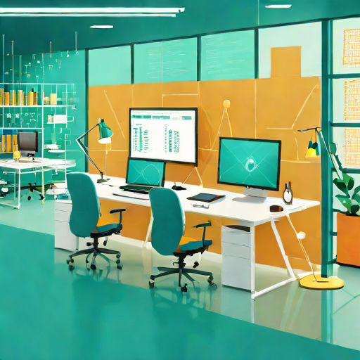 Generated editorial illustration showing a workstation with documents, spreadsheets, and AI workflow overlays for coverage of OpenAI GPT-5.6 and ChatGPT Work.